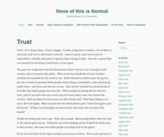 Noneofthisisnormal.blog(Making Sense of the Senseless) Screenshot