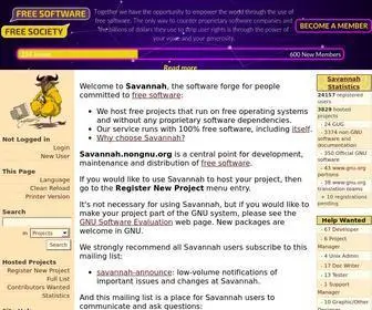 Nongnu.org(Savannah) Screenshot