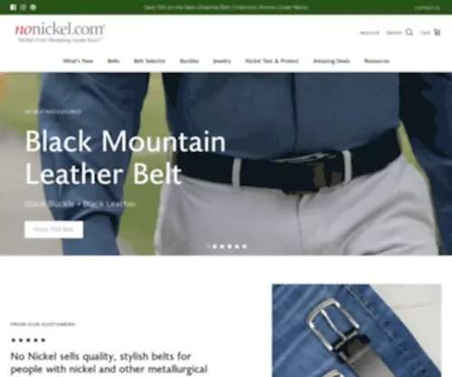 Nonickel.com(Nickel Free Belts) Screenshot