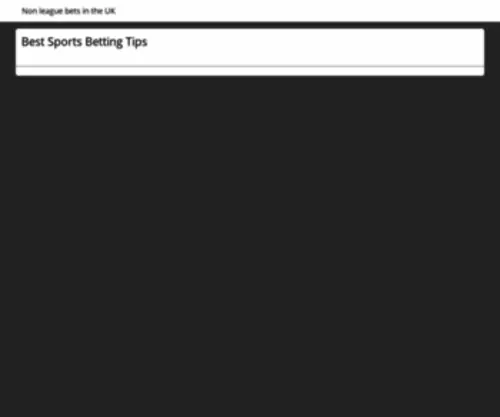 Nonleaguebets.co.uk Screenshot
