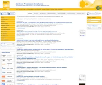 Nonlin-Processes-Geophys.net(Journal volumes) Screenshot