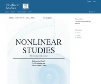 Nonlinearstudies.com(Nonlinear Studies) Screenshot