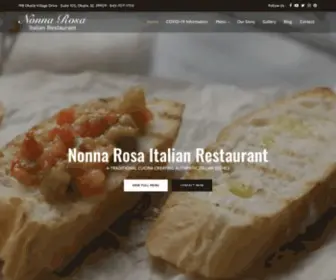 Nonnarosabluffton.com(Nonna Rosa Italian) Screenshot