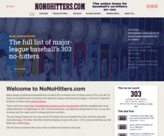 Nonohitters.com(The online home for baseball's no) Screenshot