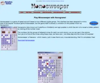 Nonosweeper.com(Play Minesweeper with Nonograms) Screenshot