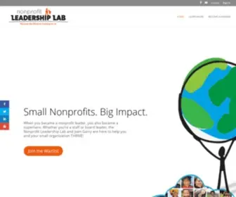 Nonprofitleadershiplab.com(Small Nonprofits) Screenshot