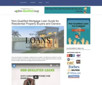 Nonqualifiedloan.com(Non-Qualified Mortgage Loan Guide for Residential Property Buyers and Owners) Screenshot