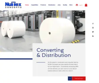 Nonwovenconverter.com(NuTex Concepts) Screenshot
