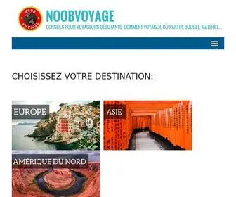 Noobvoyage.fr(Blog de voyage pour débutants) Screenshot
