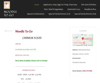 Noodlestogo.ca(Chinese Food) Screenshot