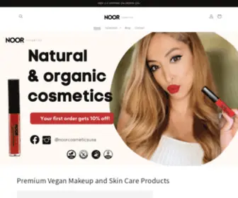 Noorcosmeticsusa.com(Noor Cosmetics) Screenshot