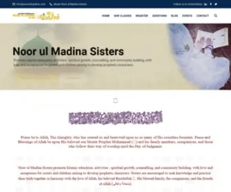 Noorulmadina.com(Noor ul Madina Sisters) Screenshot