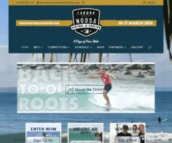 Noosafestivalofsurfing.com(Noosa Festival of Surfing March 2023) Screenshot