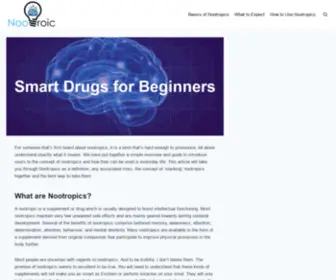 Nootroic.com(Find the Right Smart Drugs to Boost Your Energy & Memory) Screenshot