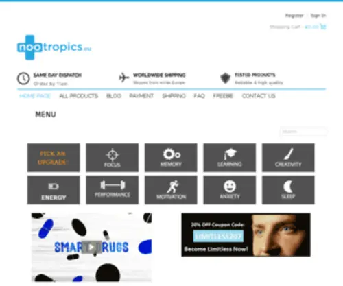 Nootropics.co.uk(Buy Nootropics) Screenshot