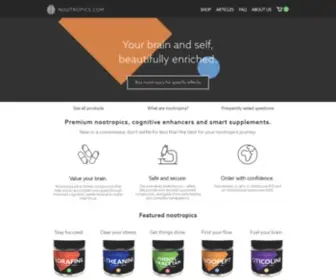 Nootropics.com(The Best Nootropics For Beginners & Experts) Screenshot