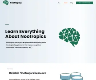 Nootropiqs.com(Learn Everything About Nootropics) Screenshot