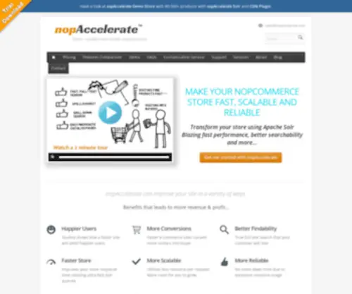Nopaccelerate.com(Nopcommerce solr integration) Screenshot