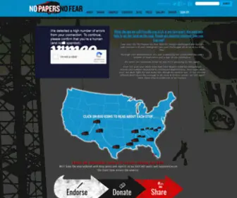 Nopapersnofear.org(UndocuBus) Screenshot