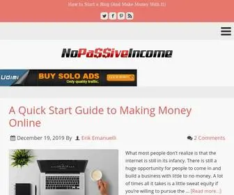 Nopassiveincome.com(Making Money Online and Blogging Tips) Screenshot