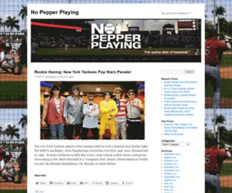 Nopepperplaying.com(The Quirky Side of Baseball) Screenshot