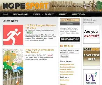 Nopesport.com(The Online Orienteering Community) Screenshot