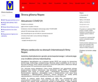 Nopex.com.pl(NOPEX SPRZET RATOWNICZY PRZECIWPOZAROWY) Screenshot