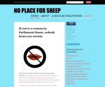 Noplaceforsheep.com(Politics, Society, Satire, Fiction, Fun Stuff) Screenshot