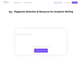 Noplag.com(Plagiarism Detection Software & Resources for Academic Writing) Screenshot