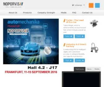 Noporvis.com(Turbo Manufacturer) Screenshot