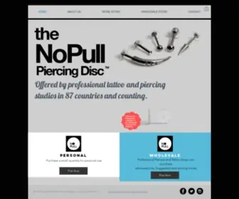 Nopullpiercing.com(NoPull Piercing Disc) Screenshot