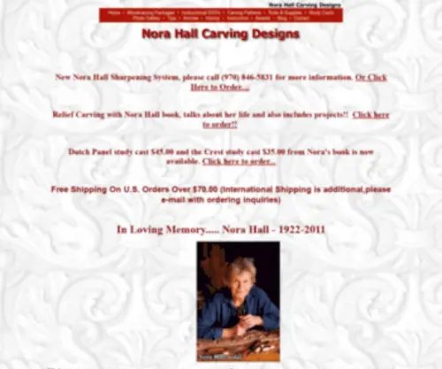 Norahallcarvingdesigns.com(Nora Hall Carving Designs) Screenshot