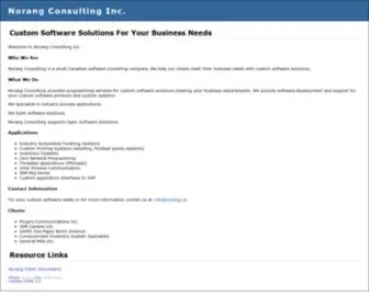 Norang.ca(Norang Consulting Inc) Screenshot