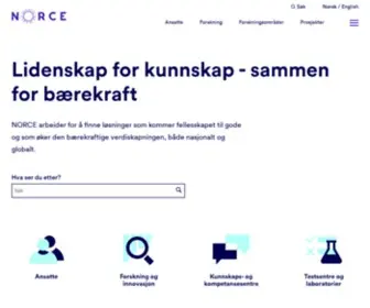 Norceresearch.no(Lidenskap for kunnskap) Screenshot