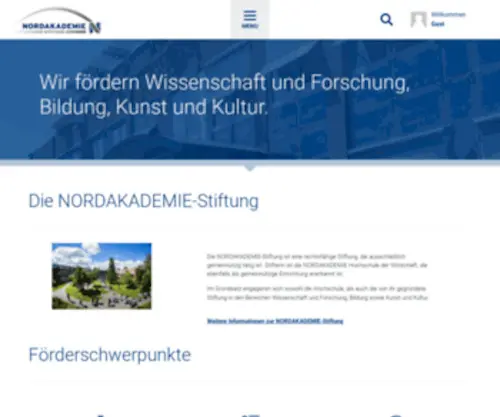 Nordakademie-Stiftung.org(Die NORDAKADEMIE) Screenshot