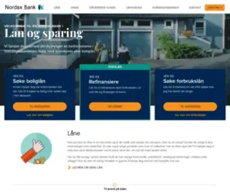 Nordax.no(Spesialistbank for lån og sparing) Screenshot
