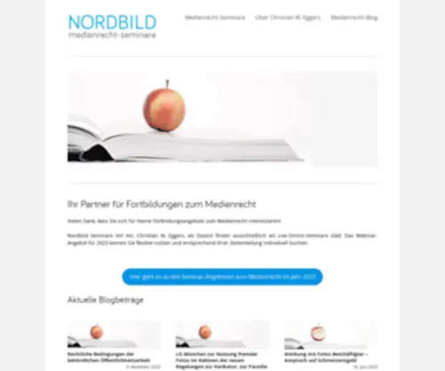 Nordbild.com(Ihr Partner für Fortbildungen zum Medienrecht) Screenshot