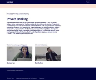 Nordeaprivatebanking.com(Private Banking International) Screenshot