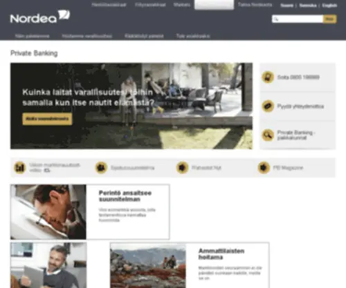Nordeaprivatebanking.fi(Nordeaprivatebanking) Screenshot