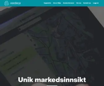 Nordeca.com(Få en unik markedsinnsikt) Screenshot
