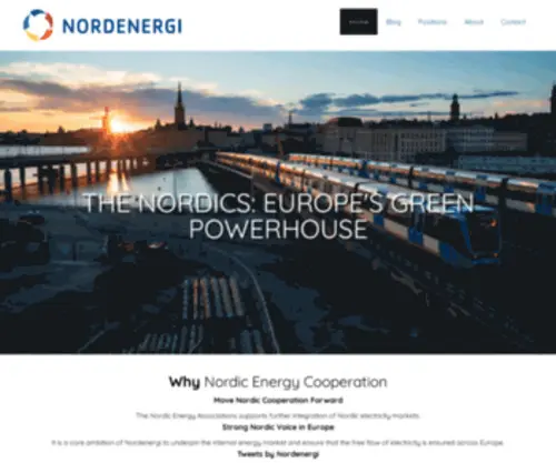 Nordenergi.org(The joint collaboration between the Nordic associations for electricity producers) Screenshot