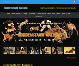 Nordenstamm.org(Australia’s leading working Malinois kennel) Screenshot