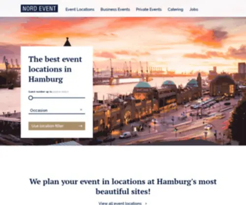 Nordevent.de(Finden Sie mit NORD EVENT die perfekte Eventlocation in Hamburg für Ihre Firmen) Screenshot