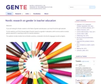 Nordgente.org(Nordic Research on Gender in Teacher Education) Screenshot