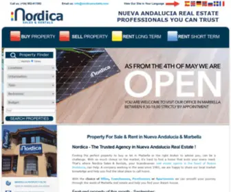 Nordicasalesandrentalsmarbella.com(Properties for sale and rent in Marbella) Screenshot