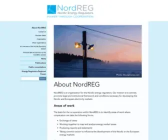 Nordicenergyregulators.org(NordREG) Screenshot