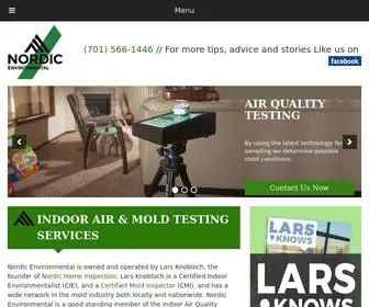 Nordicenvironmentaltesting.com(Mold & Indoor Air Testing Company in Fargo) Screenshot