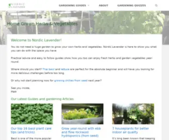 Nordiclavender.com(Home Grown Herbs & Vegetables) Screenshot