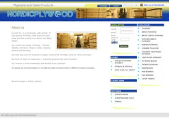 NordicPlywood.com(PLYWOOD, FILM FACED PLYWOOD, RUSSIAN BIRCH PLYWOOD, BALTIC BIRCH PLYWOOD, MDF, OSB, BOXES) Screenshot