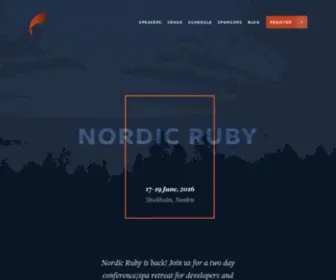 Nordicruby.org(Stockholm, Sweden June 17) Screenshot